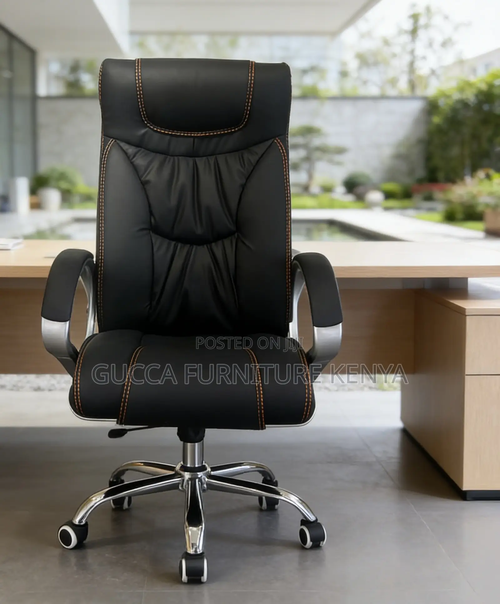Executive Leather Office Secretary Desk Chair