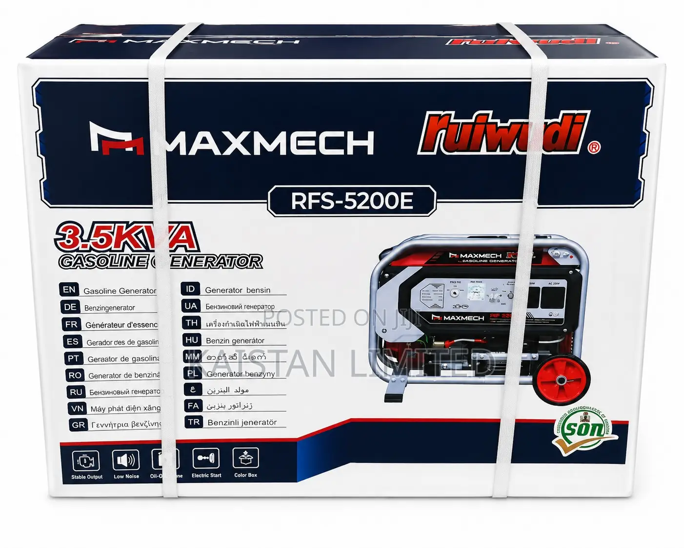 Maxmech 3.8kva Key Start Petrol Generator. 3.0kw Petrol Generator.