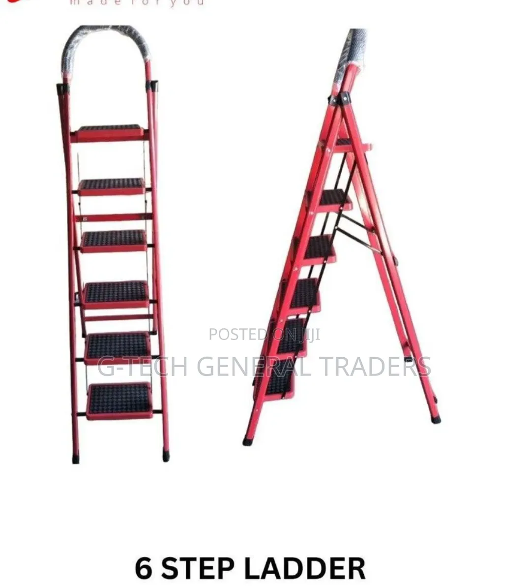 Heavy Duty 6-Step Durable Ladder(Red/Black)