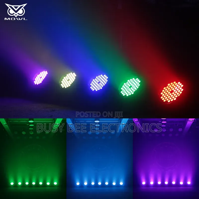 4 Pack 54x3 Ip65 RGB 3in1 DMX Led Outdoor Par Can Light