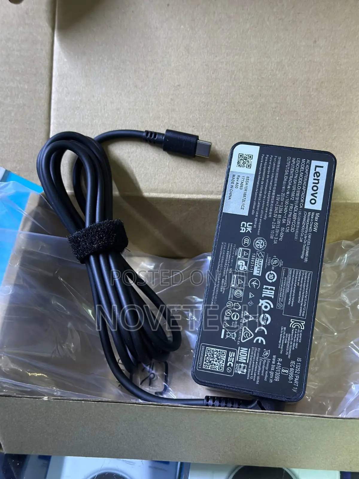 Lenovo Laptop Charger 65w Usb Type C(Usb-C) Ac Power Adapter