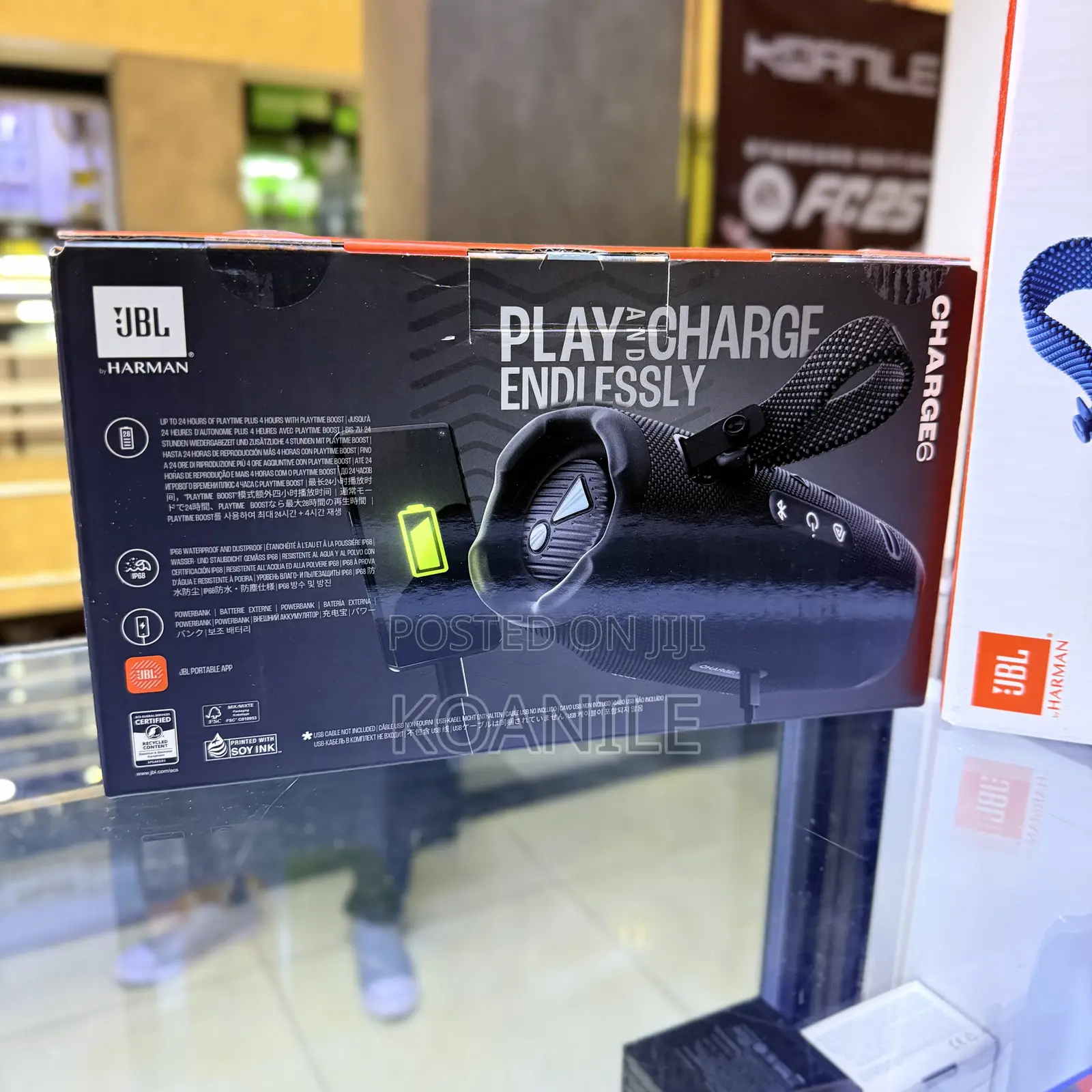 JBL Charge 6 Bluetooth Speaker- Blue