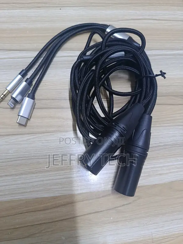 Lightning, and a 3.5mm Jack Usb C to Dual XLR Male Audio Cable