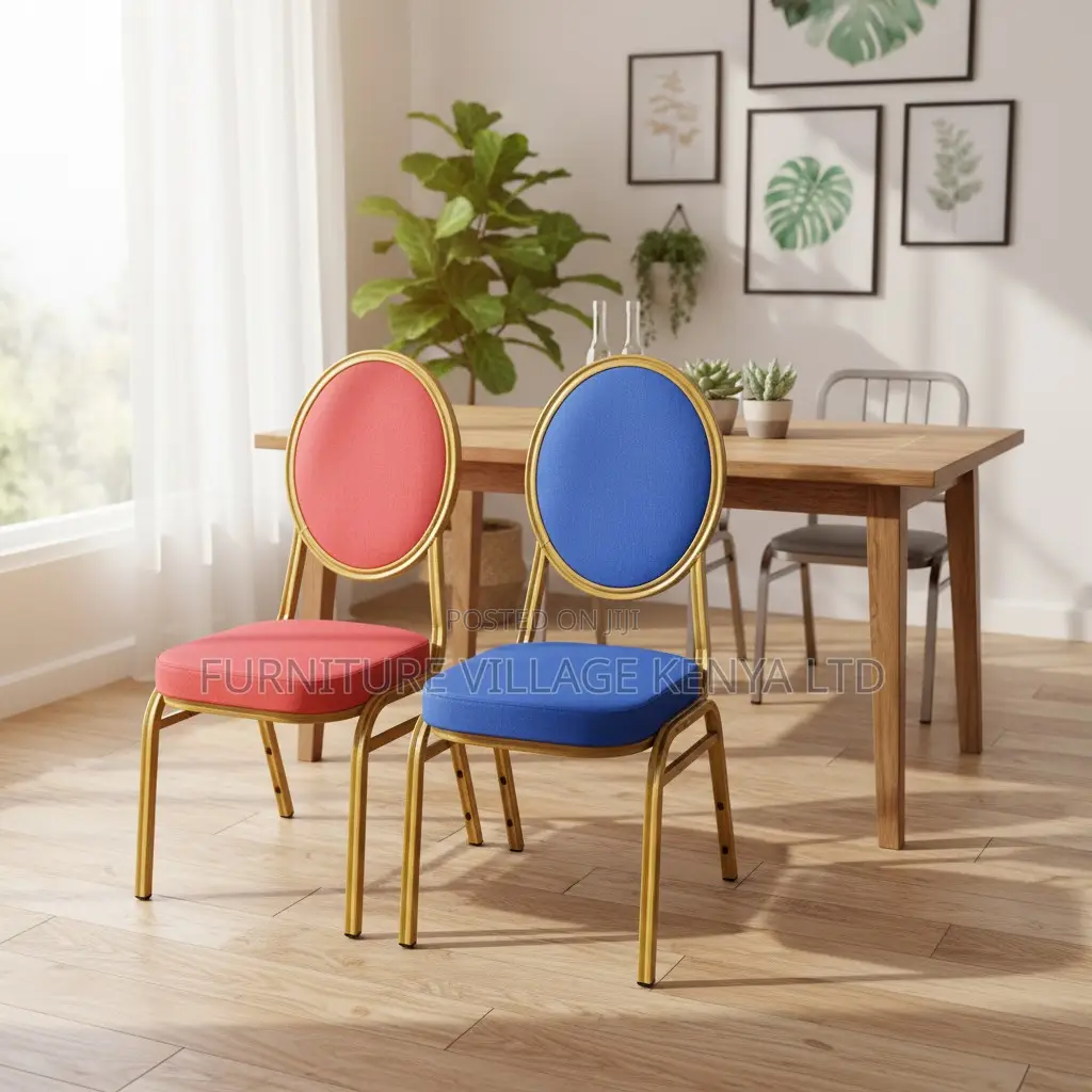 Fabric Armless Round Wedding/Boardroom Chair.