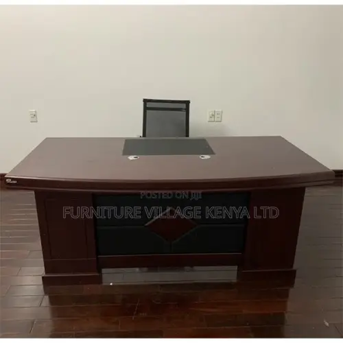 Executive Corner Writing Desk 1800mm Mahogany Finish