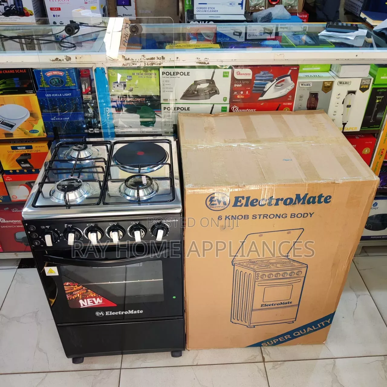 Electromate Standing Cooker 3g + 1e.Plate Electric Oven 50cm×55 Cm