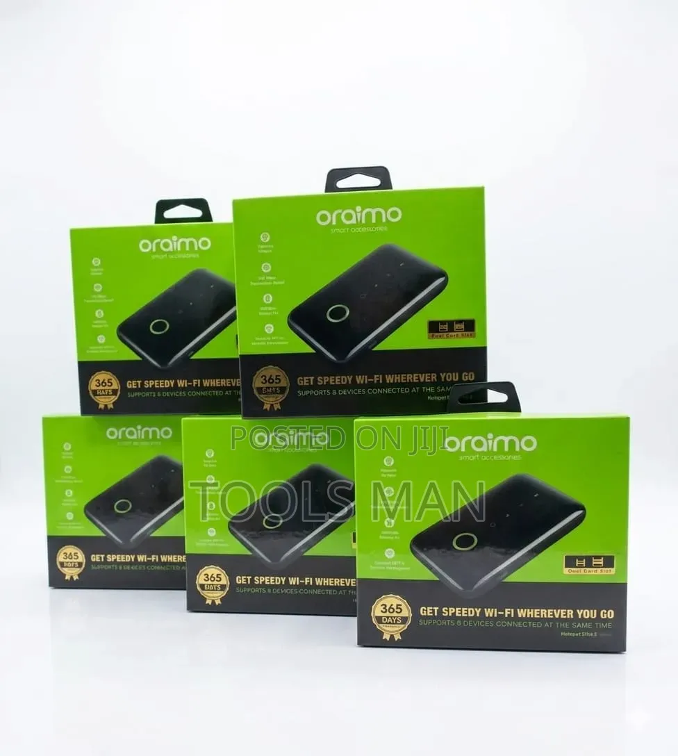 Oraimo 4g Lte Portable Mifi Hotspot - Supports 8 Devices.