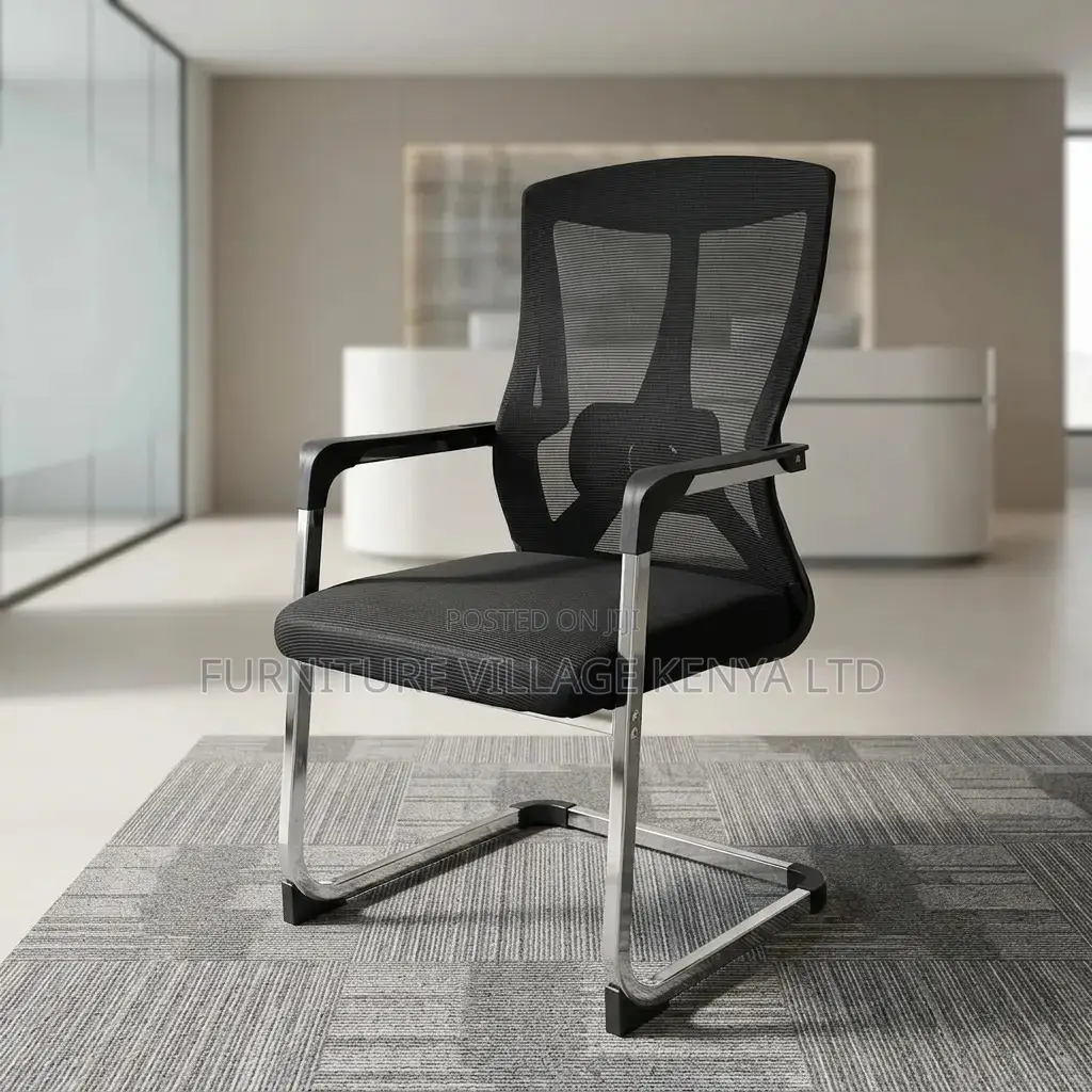 Fixed Bow Leg Mesh Training Office Chair.