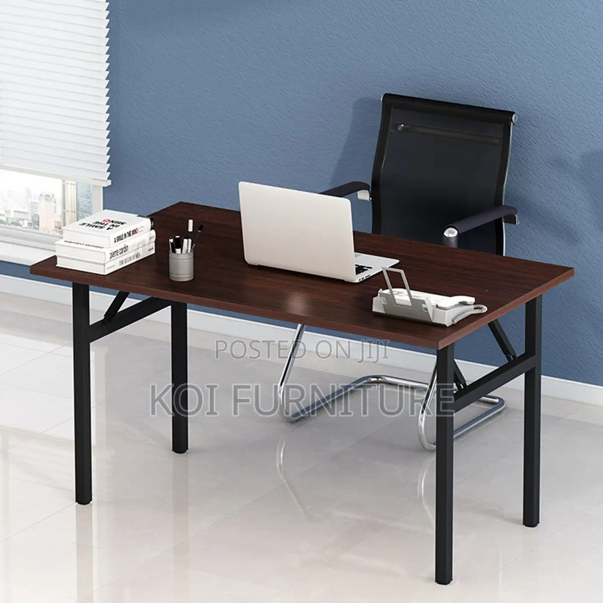 Office Desk : Novashion Folding Desk With a Light Wood-Tone Tabletop