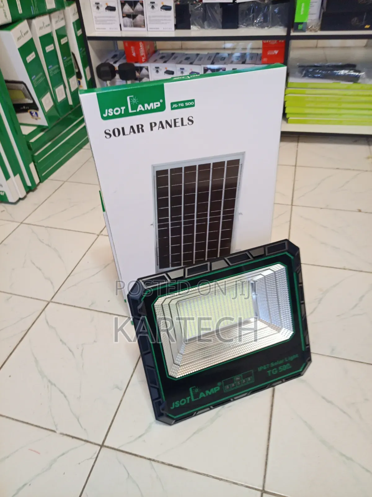 Jsot Js-tg 500 500w Ip67 Solar Security Lamp With Panel