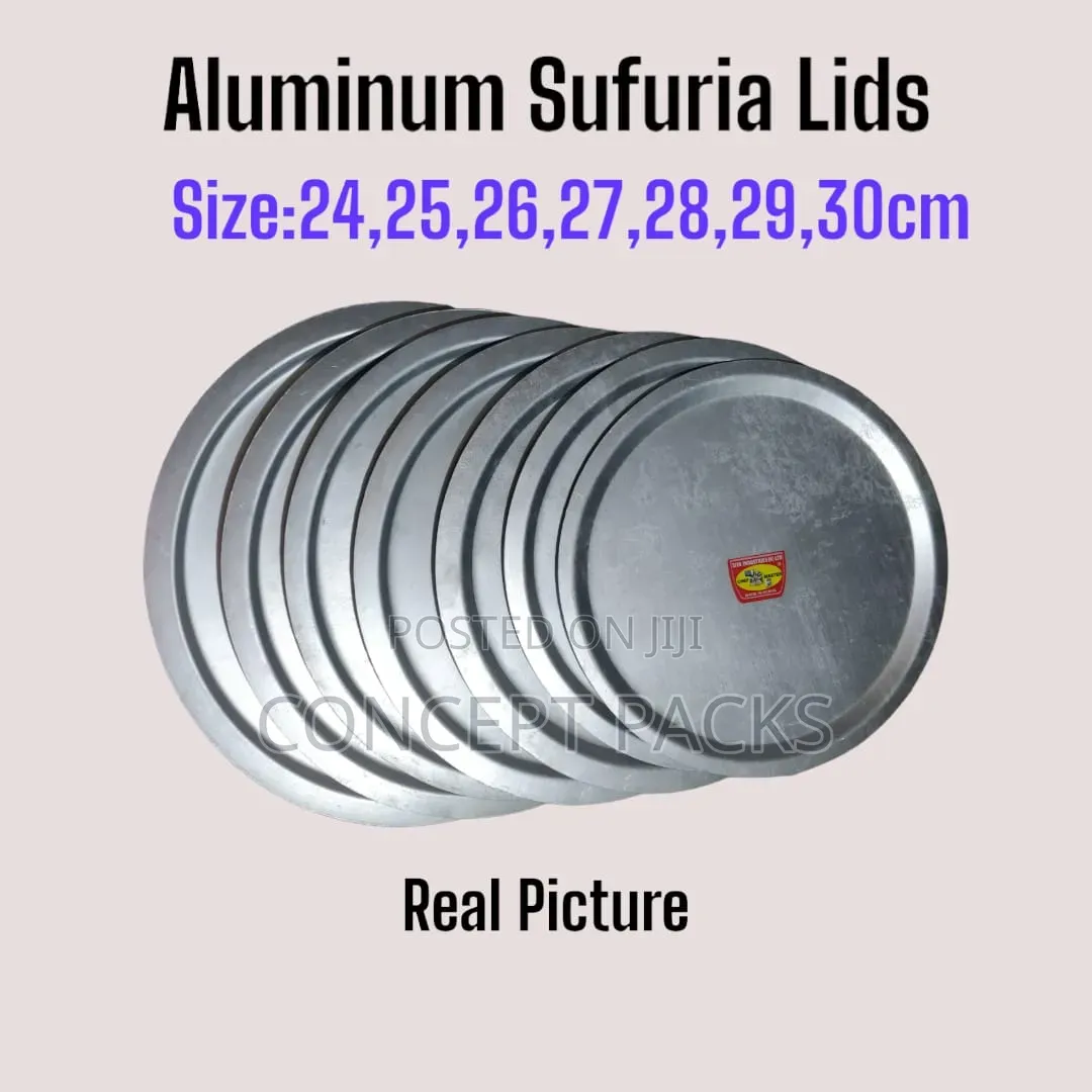30l Aluminium Sufuria Lids. Sold Per Pc. Size on the Description