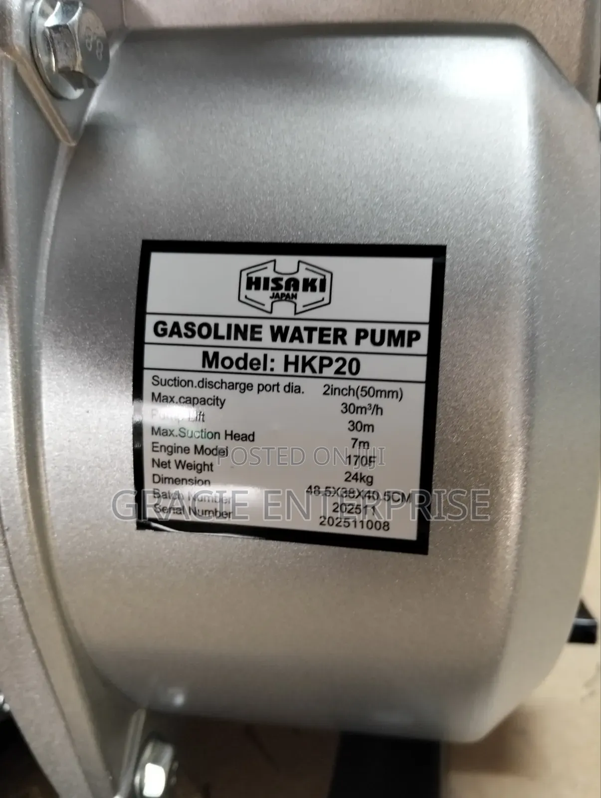 Hisaki Japan 2 Inch Petrol Water Pump