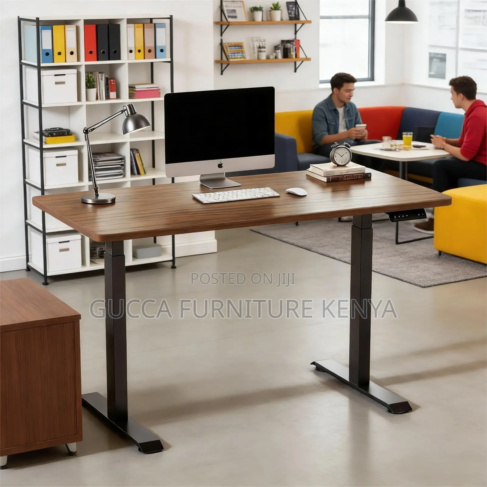 Electric Controlled Sit Stand Lift Computer Desk