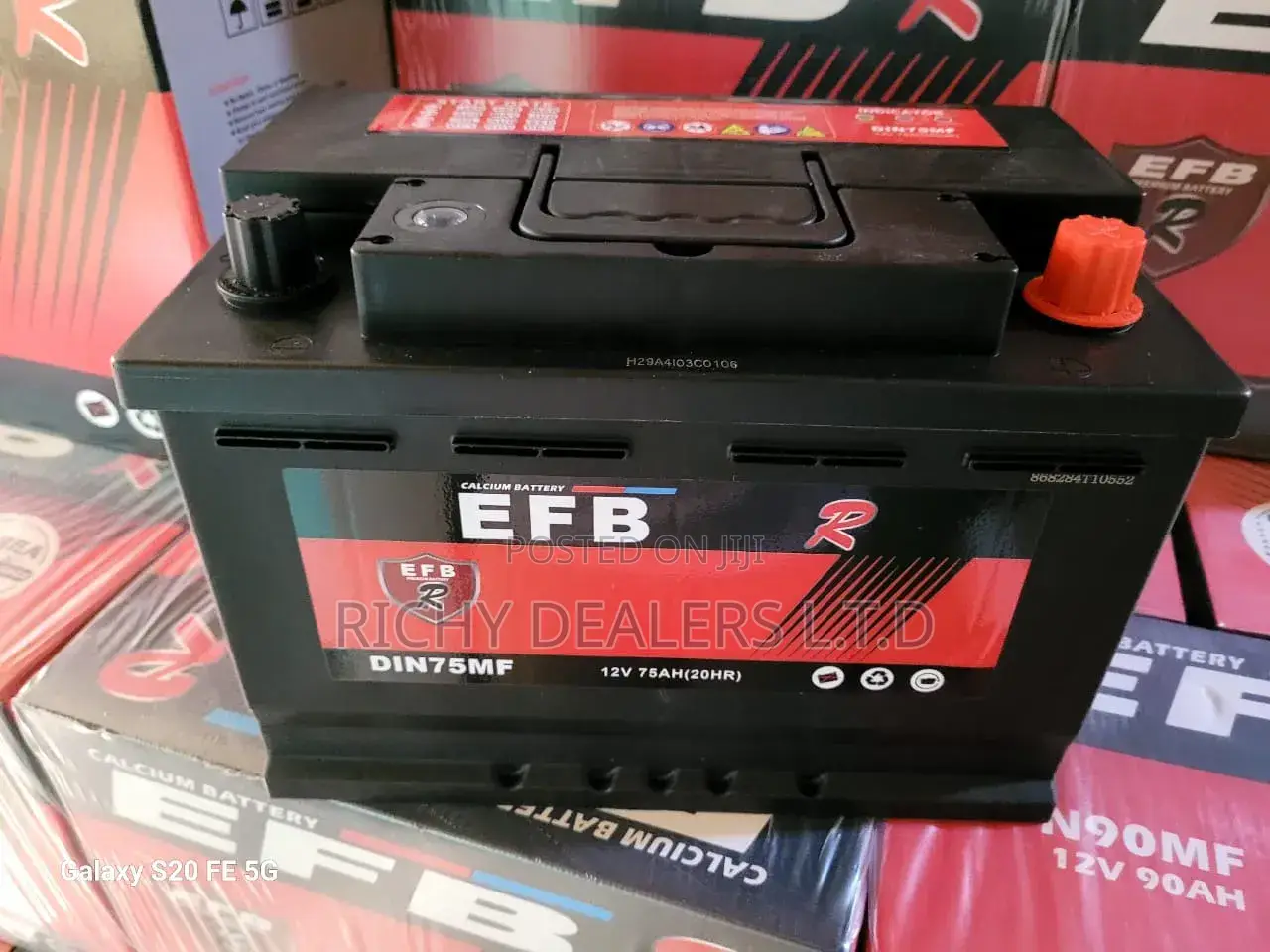 Din75mf 12v/75ah(20hr) Car Battery