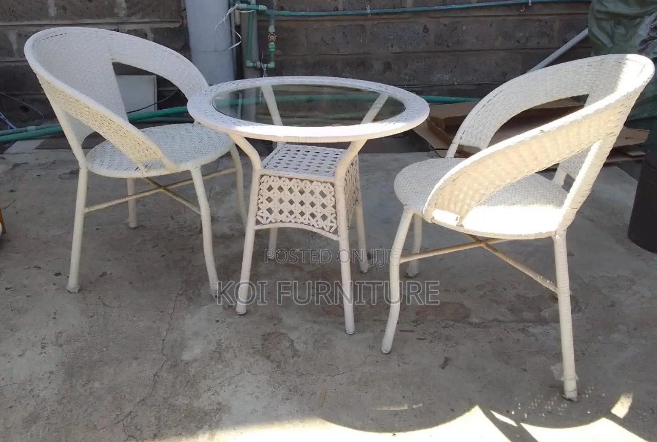 Outdoor Set : 2-Seater Rattan Patio Bistro Set With Chairs