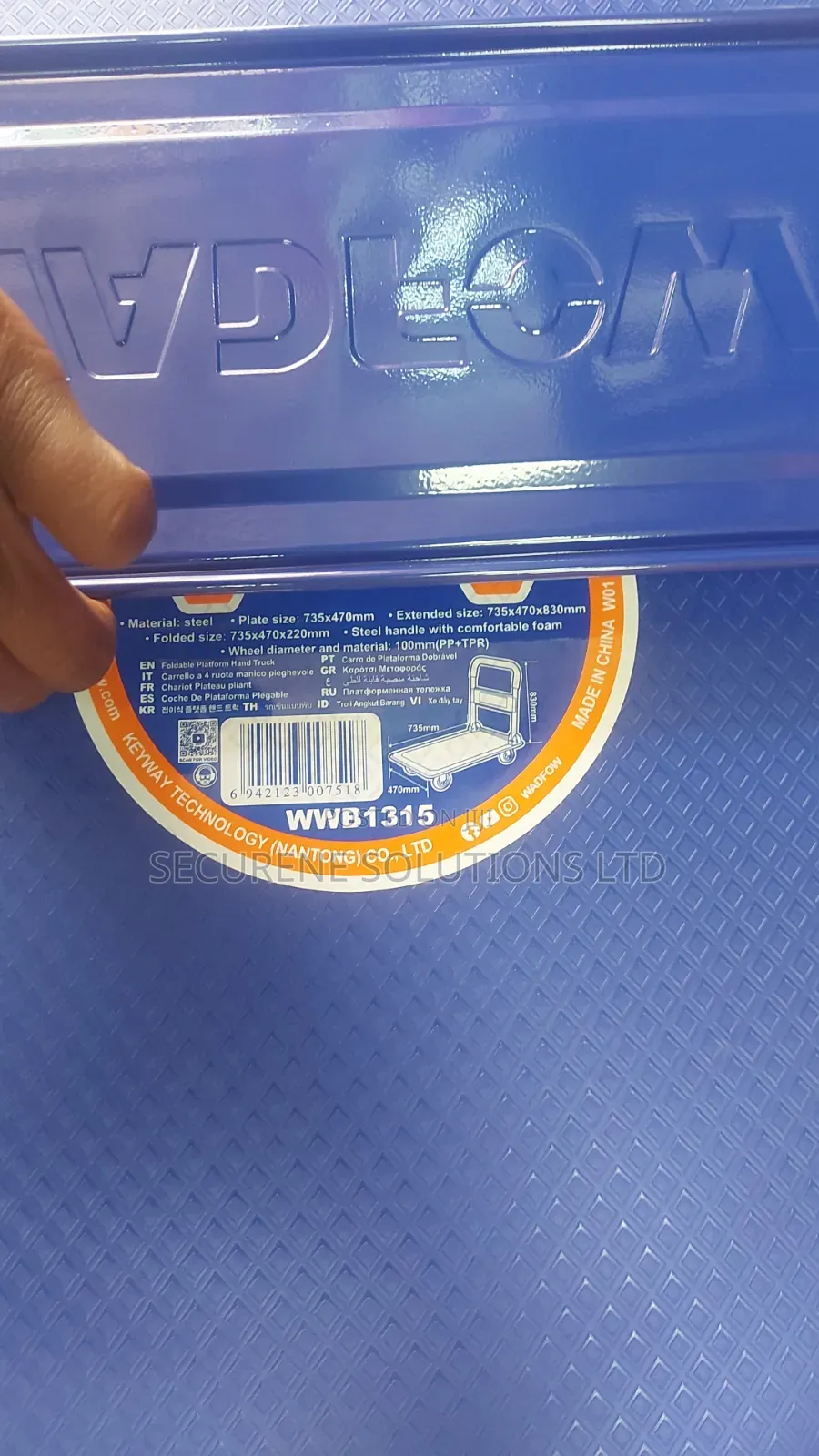 150kgs Wadfow Foldable Platform Hand Truck, Model Wwb1315.