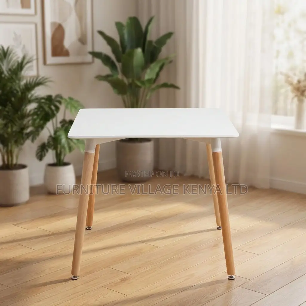 Space-Saving Square Marble Dining Table