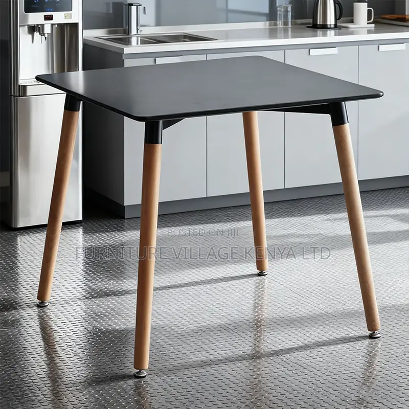 Space-Saving Square Marble Dining Table