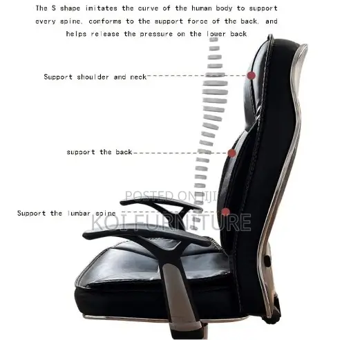 Office Chair : G08 Black Faux Leather Executive Reclining Office Chair