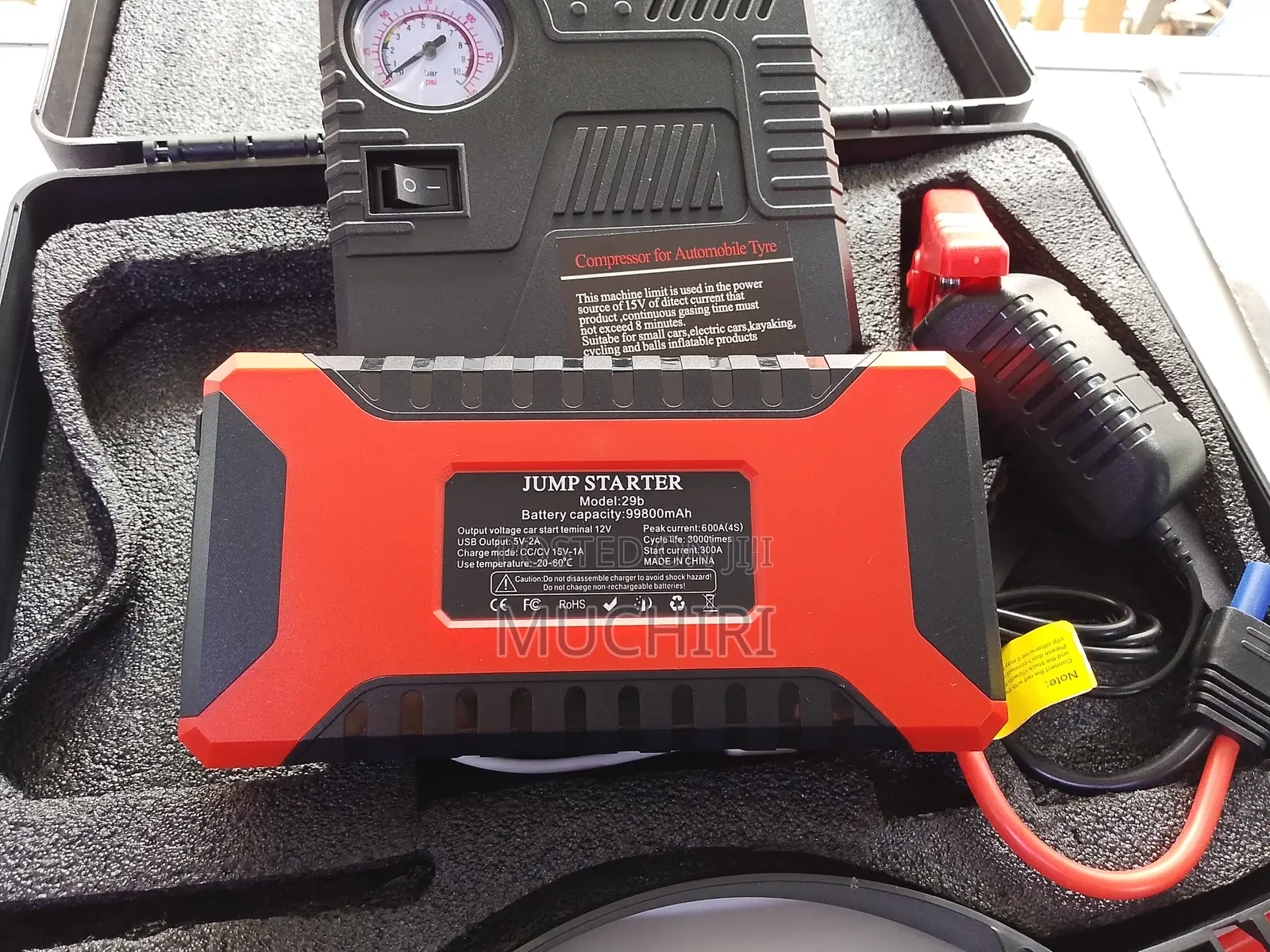 Heavy Duty Rechargeable Jumpstarter Kit