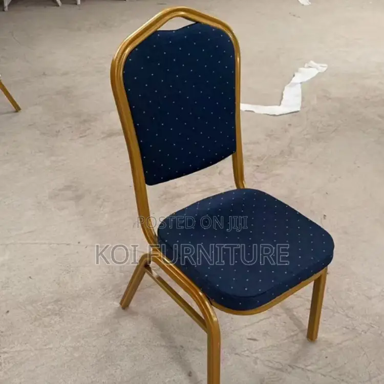 Office Chair : Red And Gold Banquet Chair With A Patterned Seat