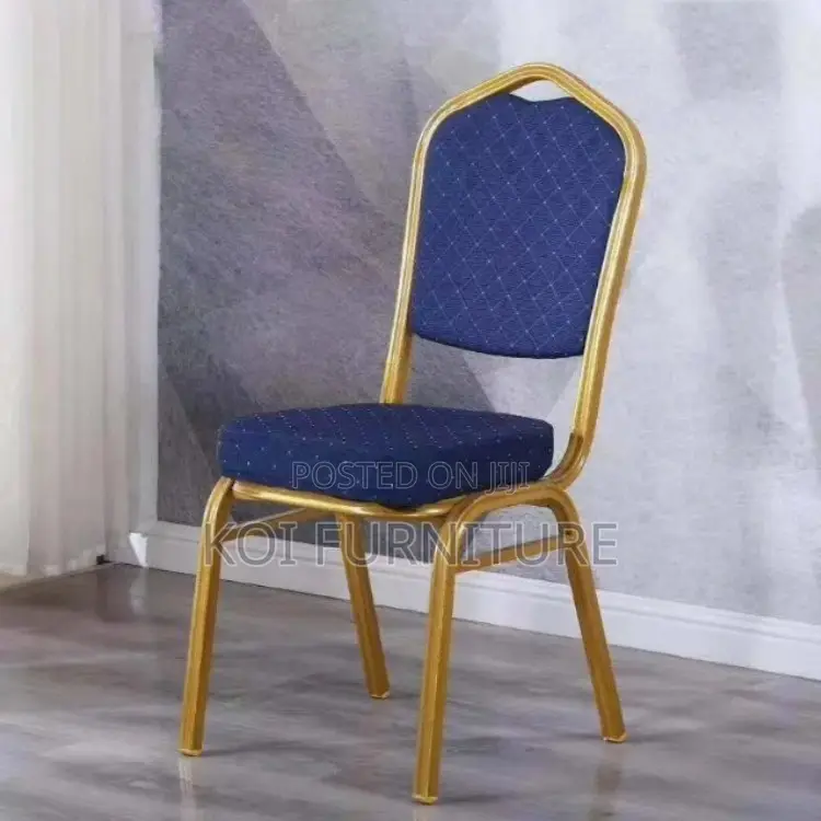 Office Chair : Red And Gold Banquet Chair With A Patterned Seat