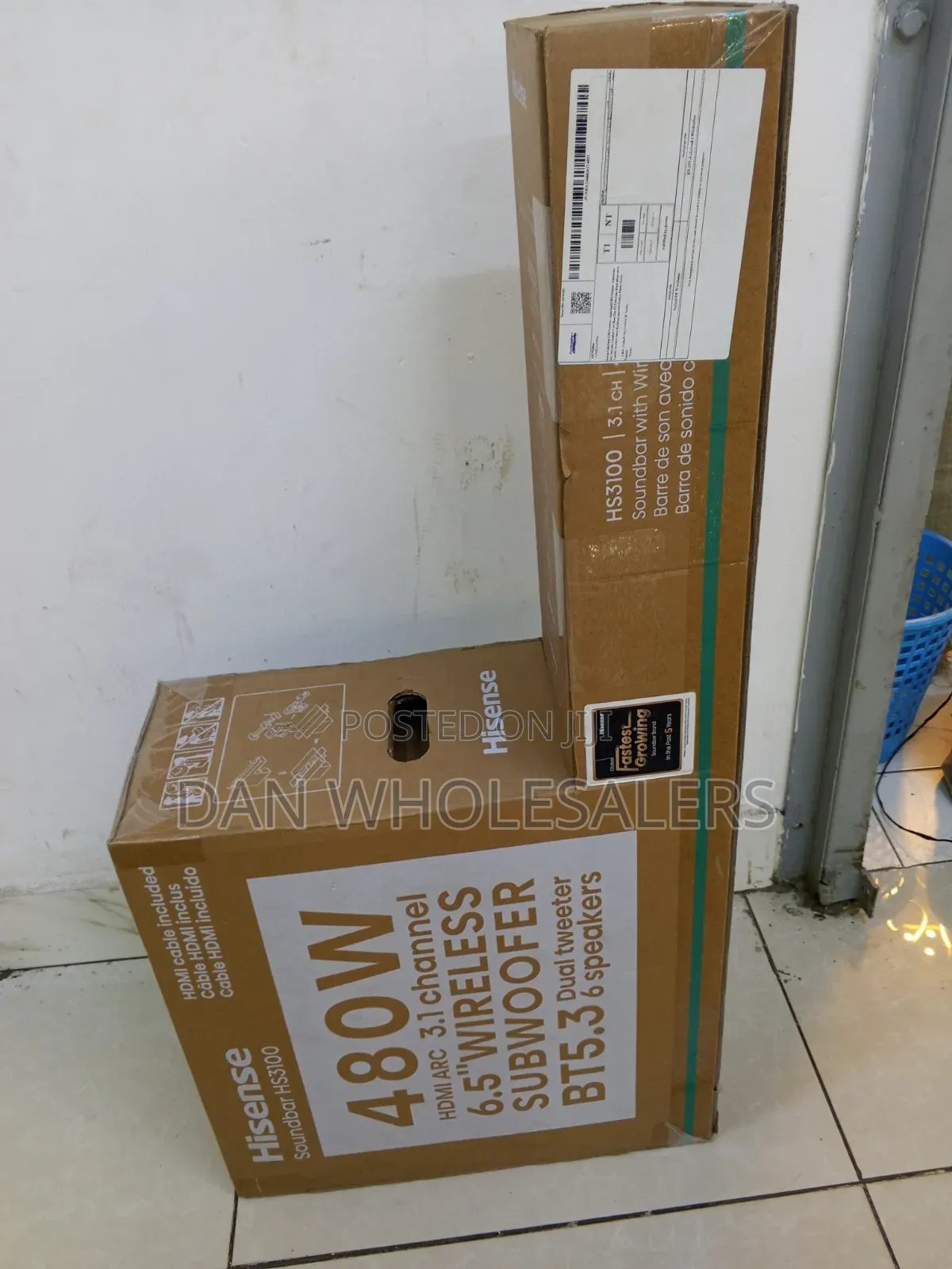Hisense Hs3100 480watts3.1channel Sound Bar- Wireless 6.5subwoofer