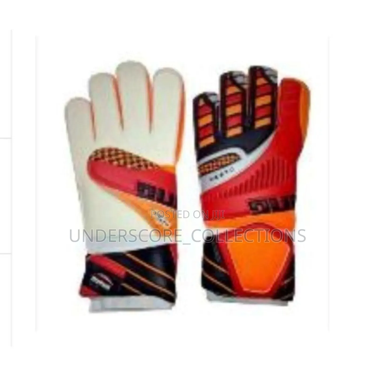 Striker Goalkeeper Gloves in White, Red, and Black