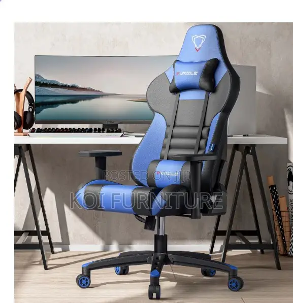 Office Chair : Blue Black Furgle Gaming Chair With Ergonomic Padding