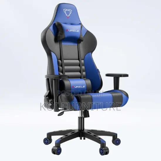 Office Chair : Blue Black Furgle Gaming Chair With Ergonomic Padding