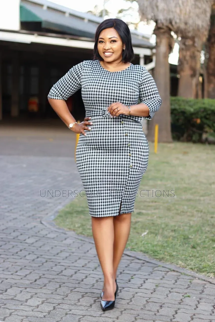 Ladies Checked Bodycon Dresses