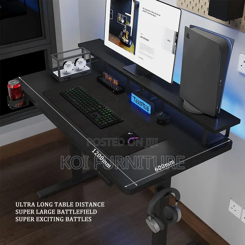 Office Desk; 1.6 Meters Bleck Ttr32 Adjustable Desk