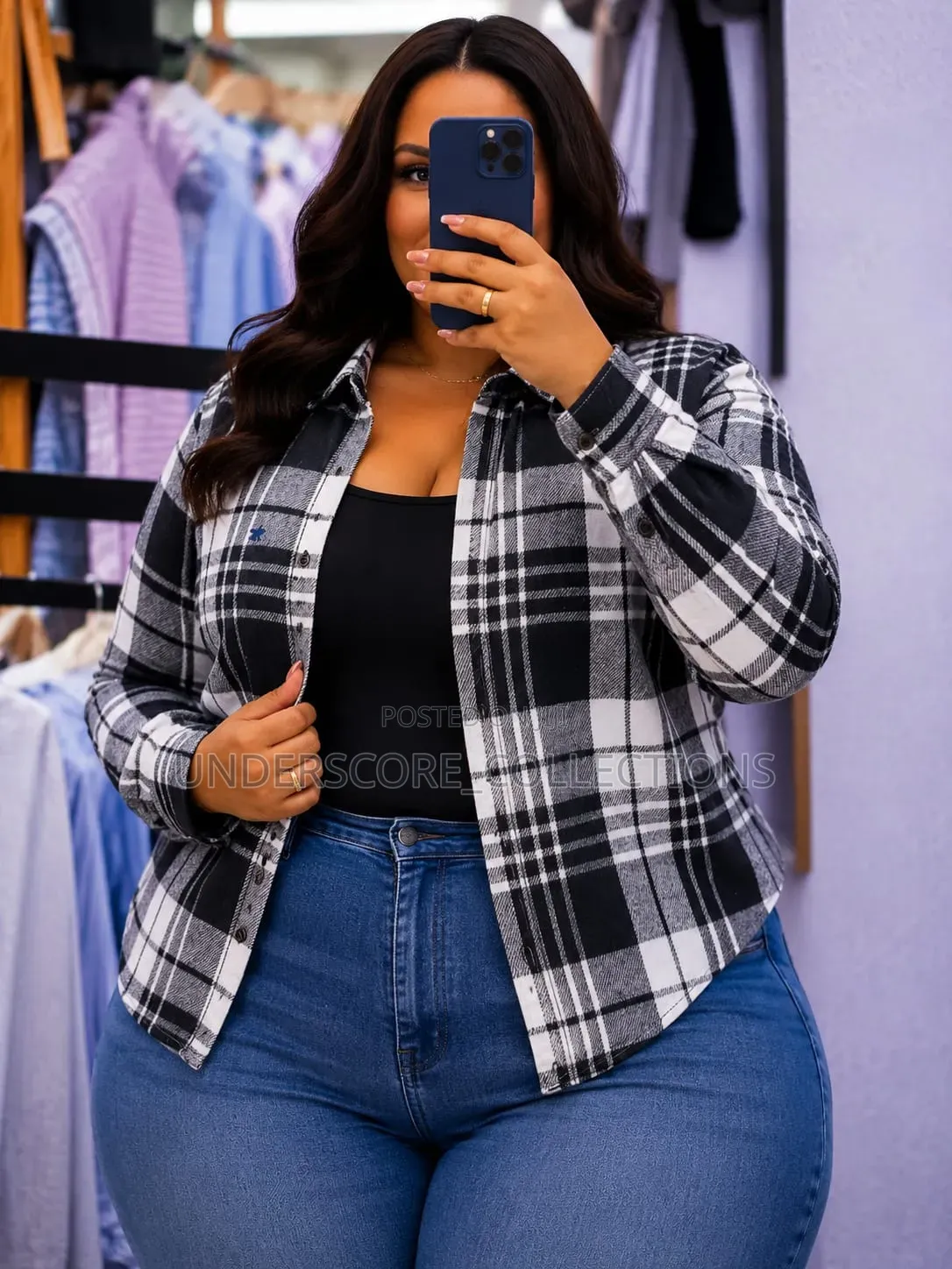 Executive Ladies Checked Blouses