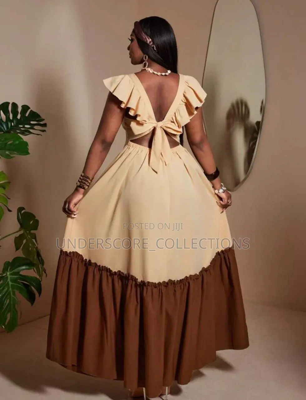 Ladies Maxi Multi Colour Bare Back Dresses