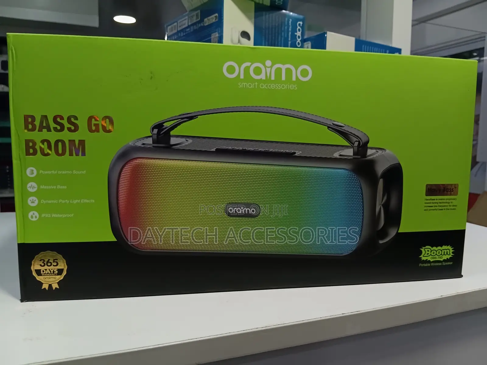 Oraimo Obs-75d Portable Bluetooth Speaker - 30w, 3600mah, Black