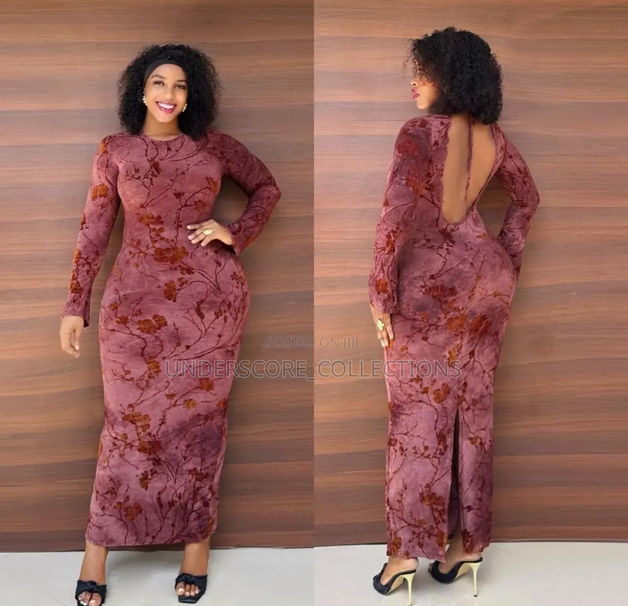 Ladies Longsleeved Bareback Bodycon Dresses