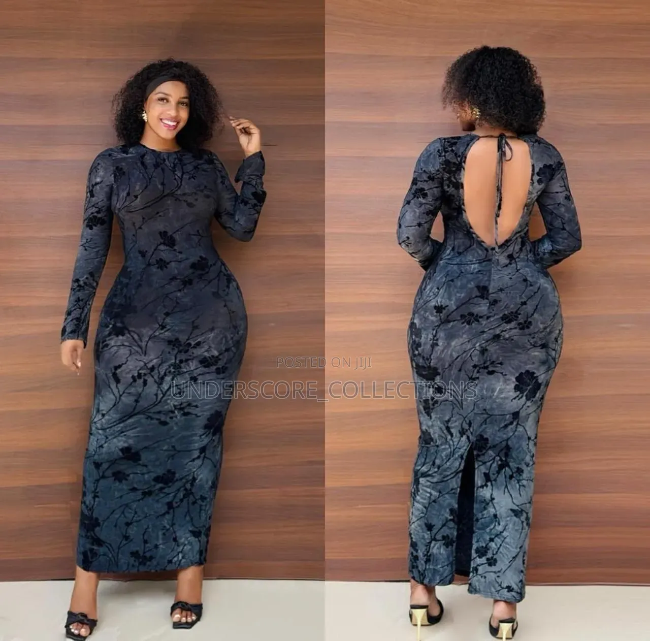 Ladies Longsleeved Bareback Bodycon Dresses