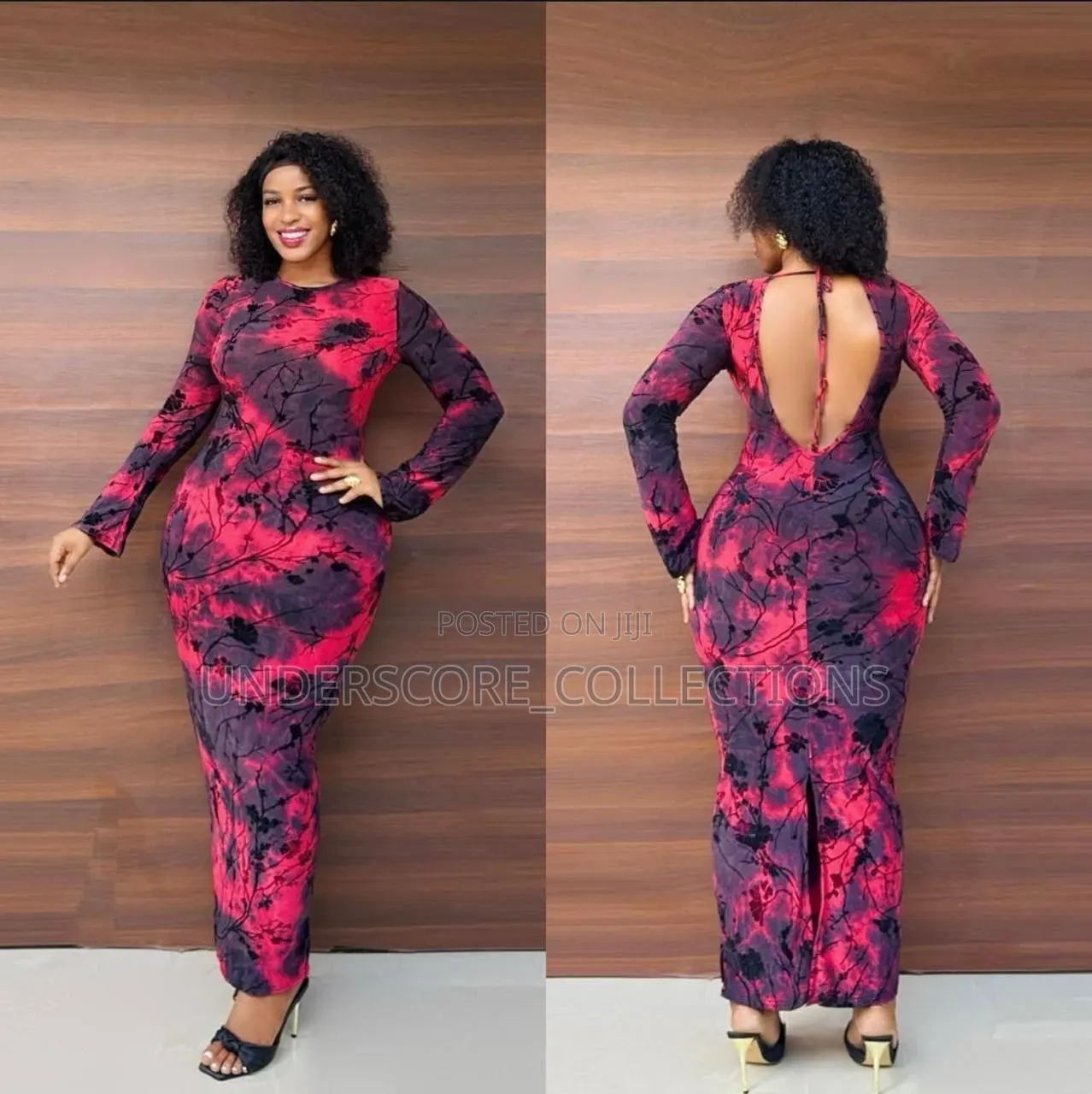 Ladies Longsleeved Bareback Bodycon Dresses