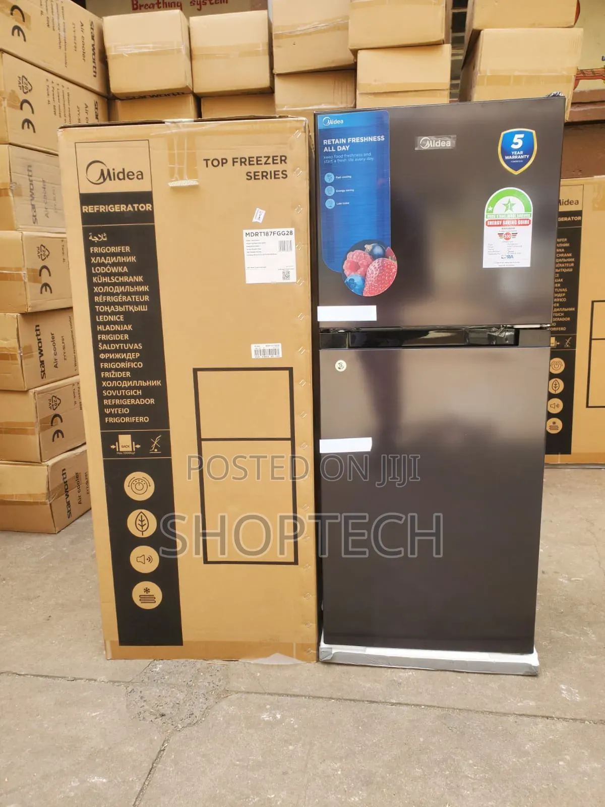 Midea 128 Litres Double Door Refrigerator 