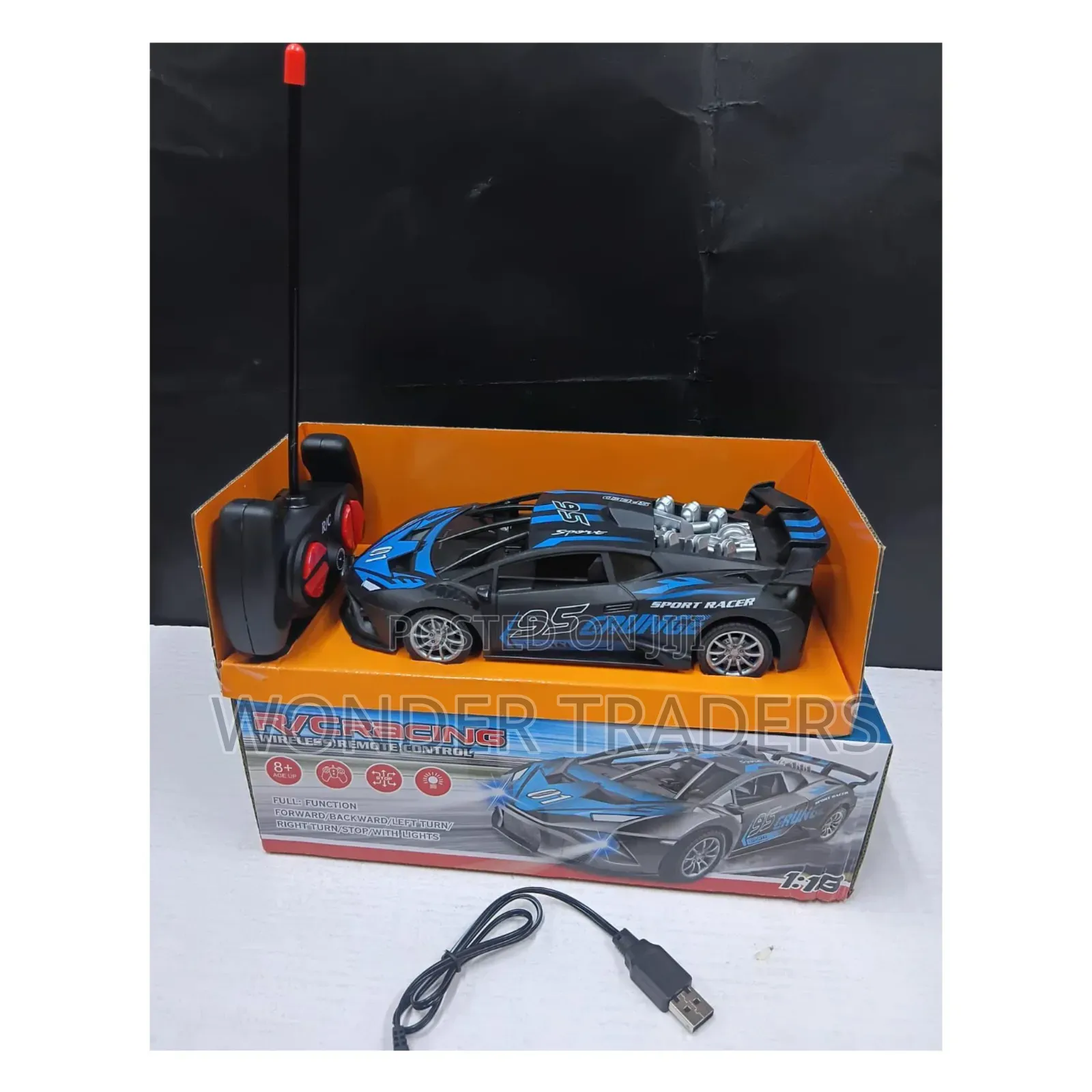 Rechargeable Remote Controlled Toy Car Avail in Green, Oranges Green