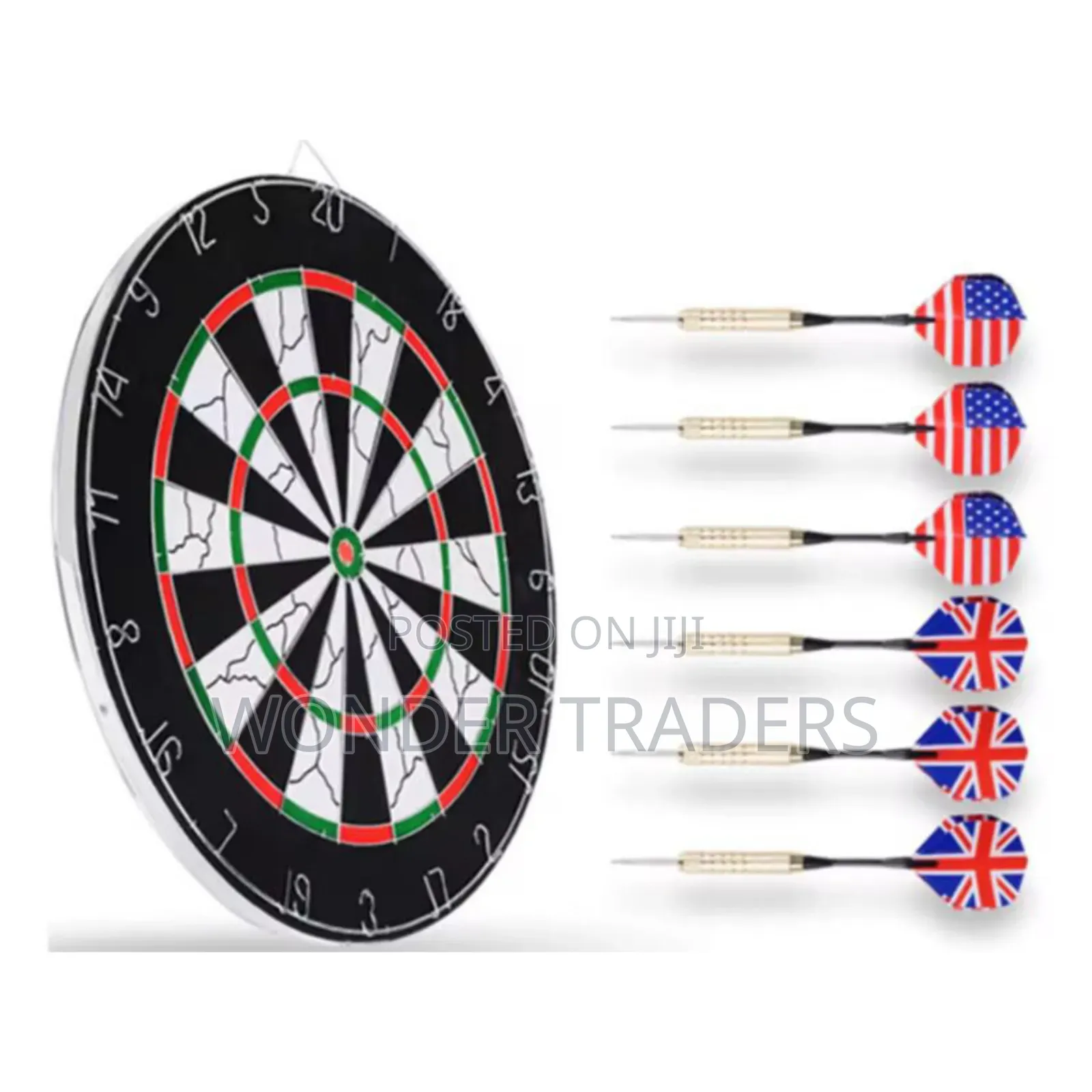 Dartboard Double Sided Flocked Iron Numbers Dart Board
 18 Inch