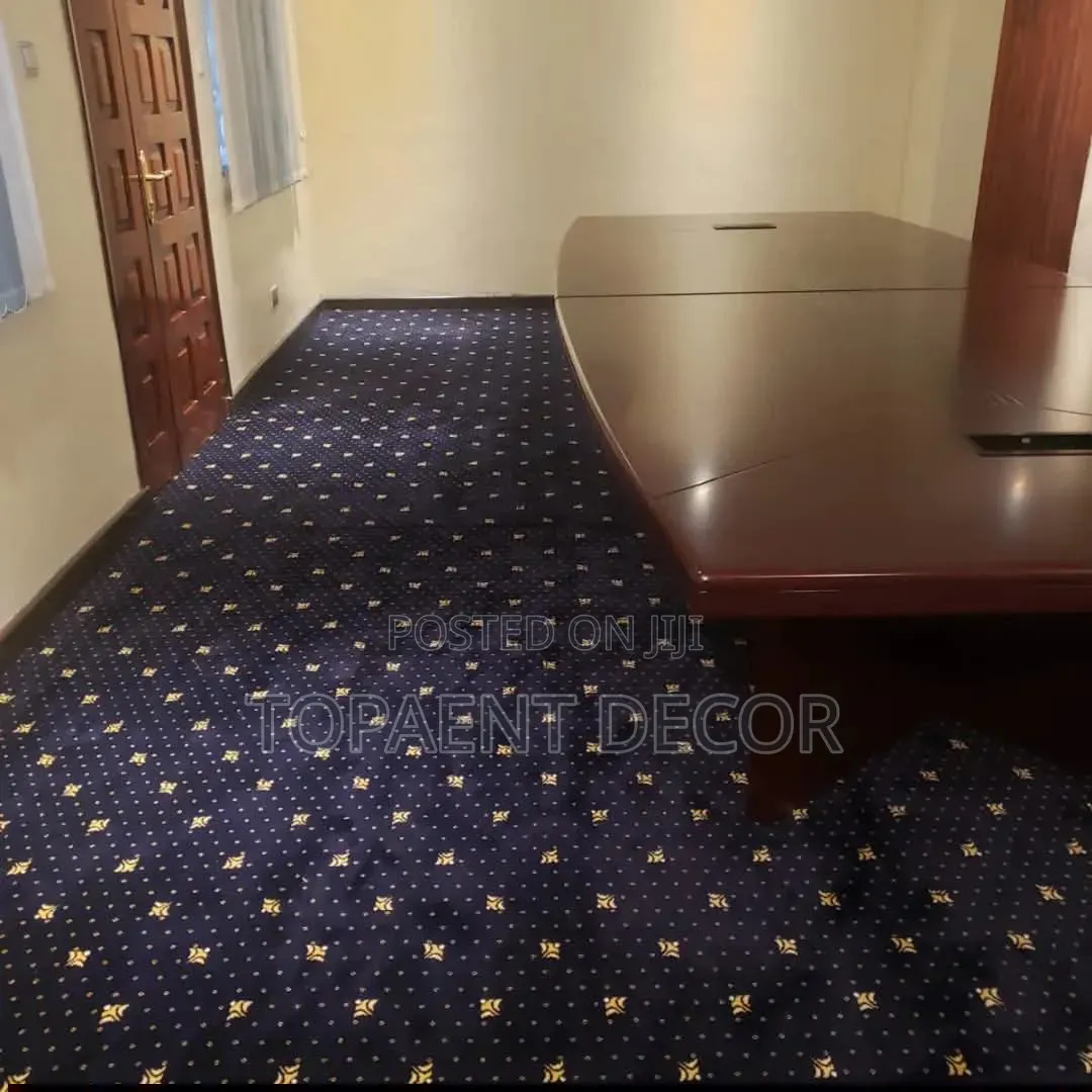 Blue With Pretty Design 12mm Wall to Wall Carpets