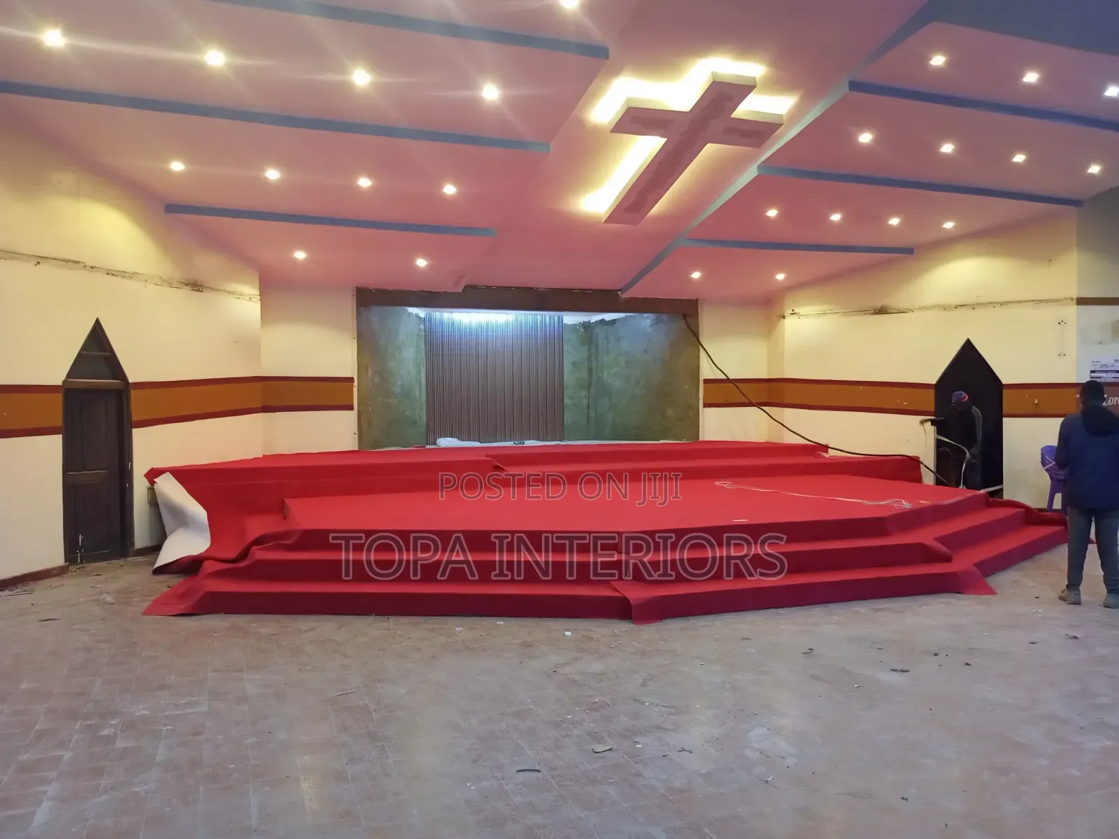 Professional Installation of Church Red Carpets in Kenya