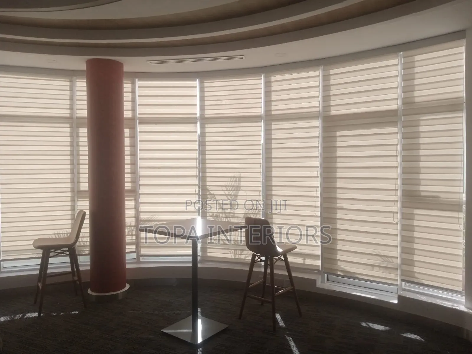 C-Shaped Horizontal Zebra Roller Window Blinds Supply and Installation