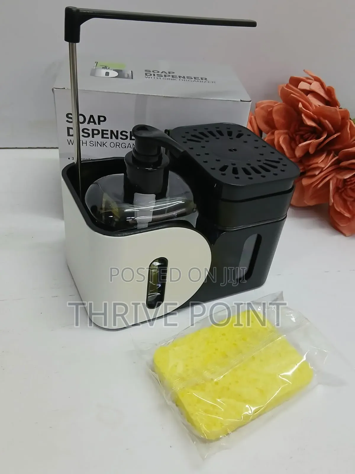 Hand and Dish Soap Dispenser Set With Sponge