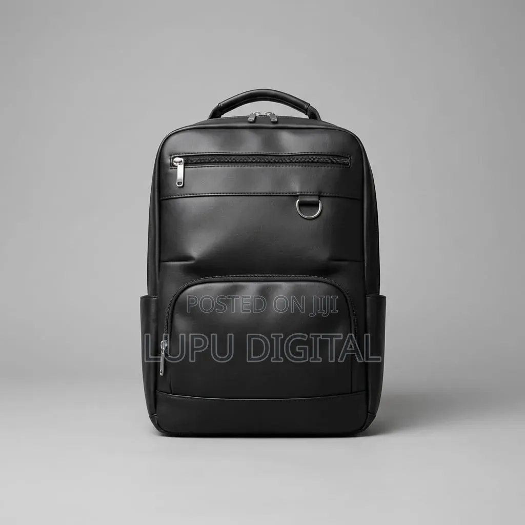 Professional Sleek Leather Business Backpack