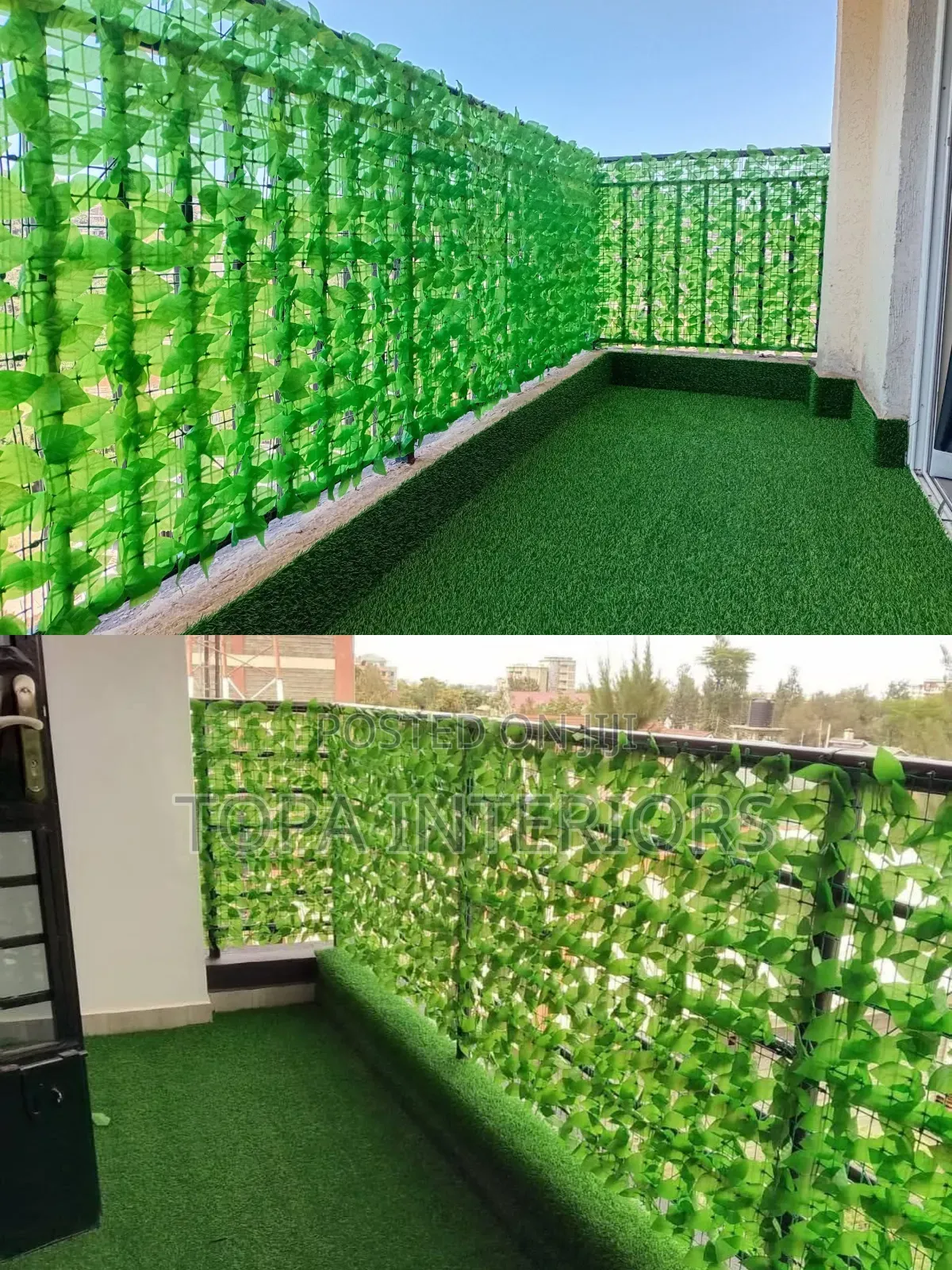 Light Green Balcony Dust Trap Artificial Privacy Fence