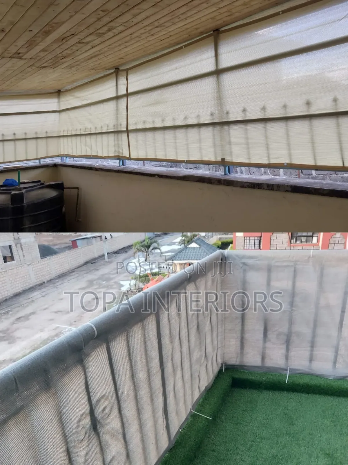 Water Resistant Canvas Balcony Privacy Shield 1mx5m Wall Screen