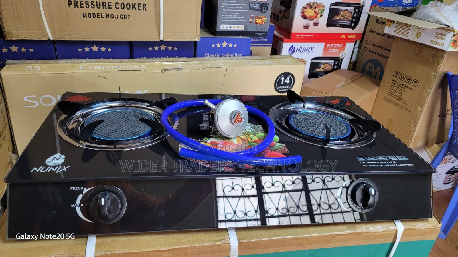 Nunix Infrared Glasstop 2 Burner Low Gas Stove/Cooker