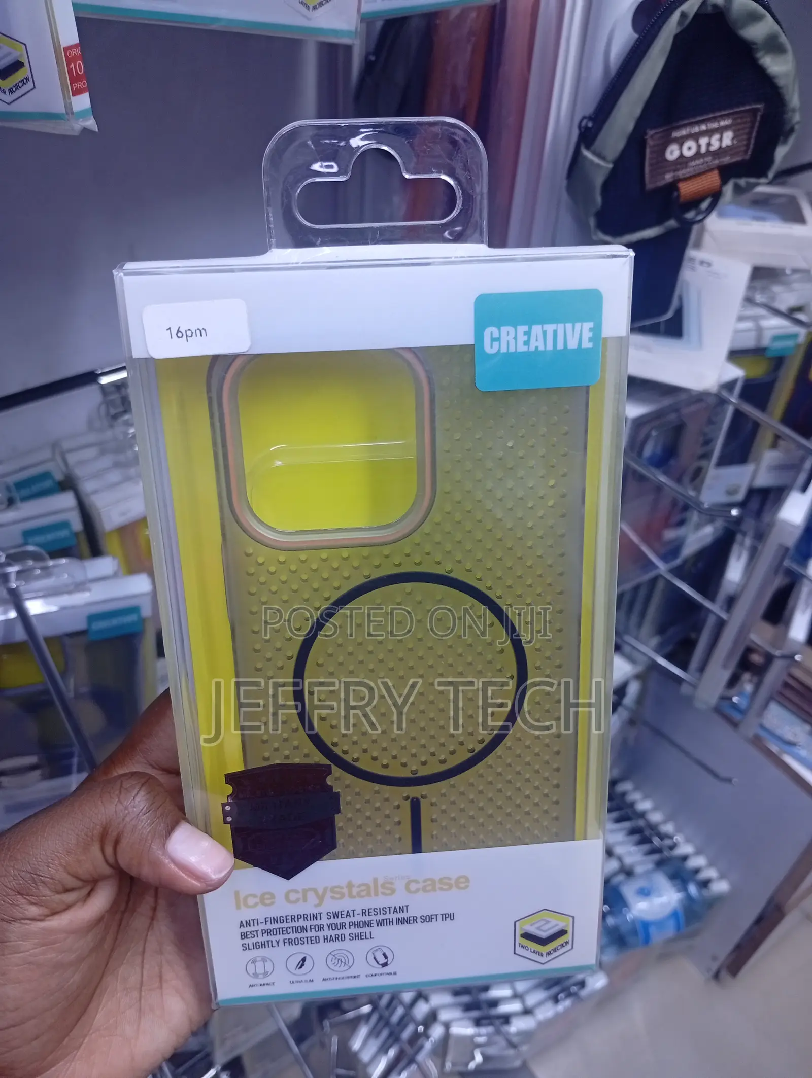 iPhone 16 Pro Max Semi-Transparent, Neon Yellow Back Plate `Case